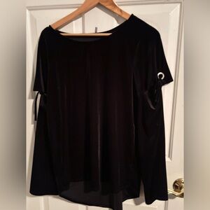 Blu Heaven Black Velvet Oversized Sweater